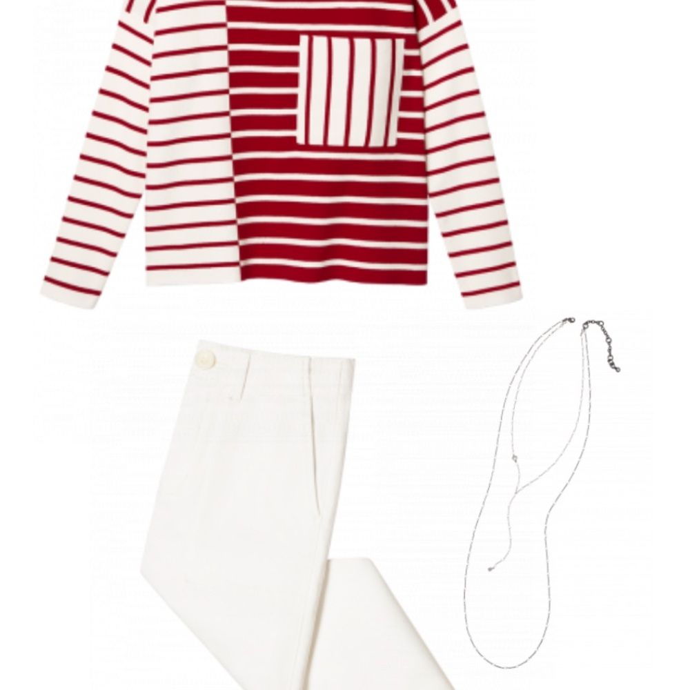 CAbi White Cropped Pants